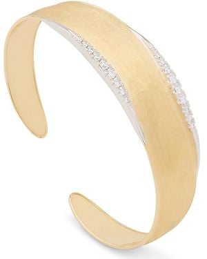 Marco Bicego 18K & Lunaria Diamond Cuff Bangle Bracelet - White