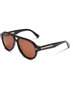 Brunello Cucinelli Paul Aviator Sunglasses, 57Mm - Black
