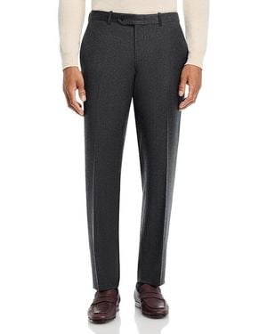 Peter Millar Harker Tailored Fit Flannel Twill Stretch Pants - Gray