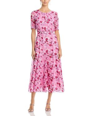 Saloni Jasmina Silk Georgette Dress - Pink