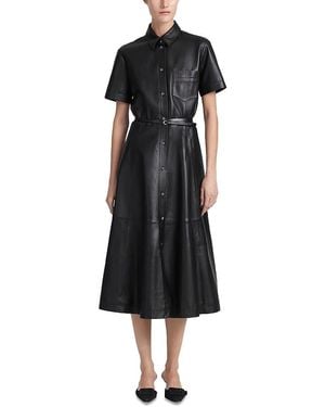 Altuzarra Kiera Leather Shirtdress - Black