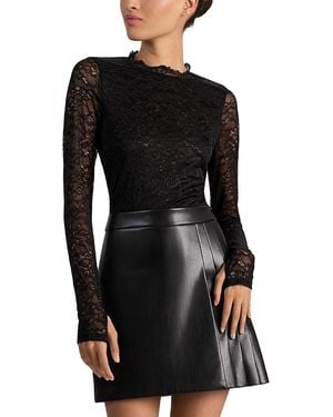 Alice + Olivia Chara Mixed Media Dress - Black