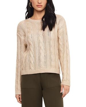 Fifteen Twenty Levie Cotton Cable Knit Sweater - Natural