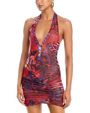AFRM Andover Halter Mini Dress - Red