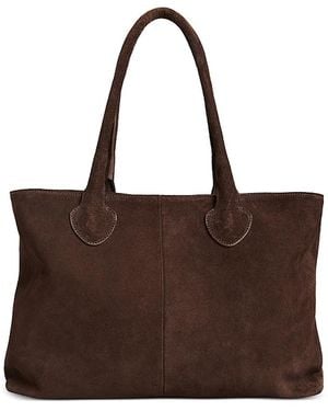 Whistles Leandra Suede Tote - Brown