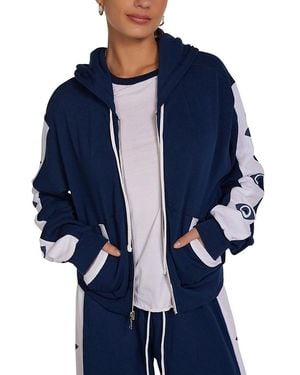Lauren Moshi Shanley Evil Eye Stripe Hoodie - Blue