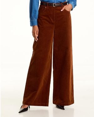French Connection Casey Corduroy Wide Leg Pants - Brown