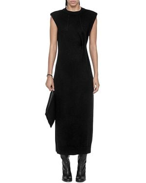 AllSaints Kayla Merino Wool Midi Dress - Black