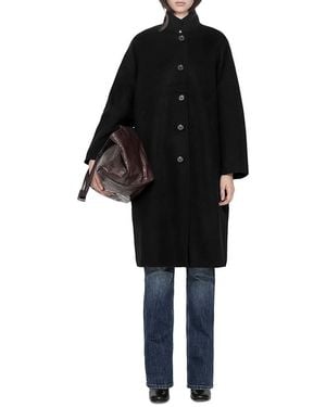 AllSaints Effie Wool Blend Coat - Black