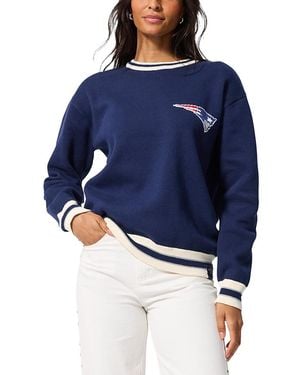 Terez Jacquard Crewneck Sweater - Blue