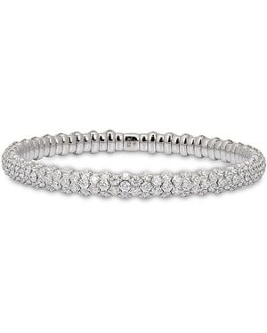 Zydo 18K Diamond Slim Domed Stretch Bracelet, 7.2 Tcw - White