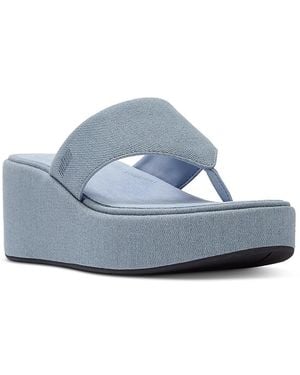 Fitflop Denim Wedge Platform Sandals - Blue