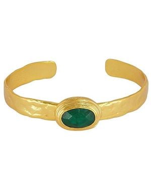 Ottoman Hands Cuff Bracelet - Yellow