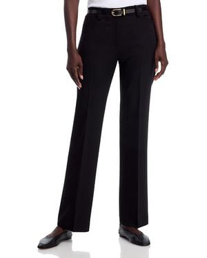 Lafayette 148 New York Reade Mid Rise Straight Pants - Blue