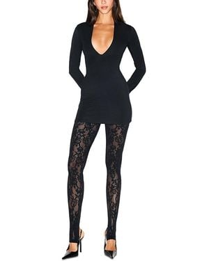 Skims Smooth Layers Plunge Mini Dress - Blue