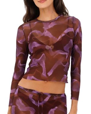 MALAI Sleek Mesh Top - Red