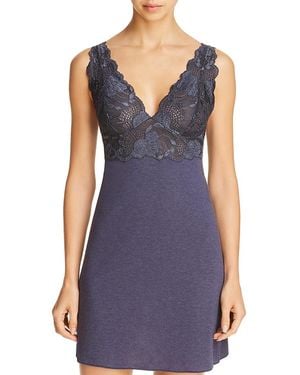 Natori Zen Floral Chemise - Blue