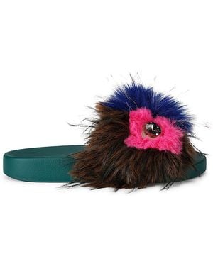 Kurt Geiger Meena Mascot Faux Fur Sandals - Multicolor