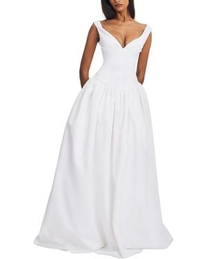 Miss Circle Siena Satin Sweetheart Wedding Gown - White