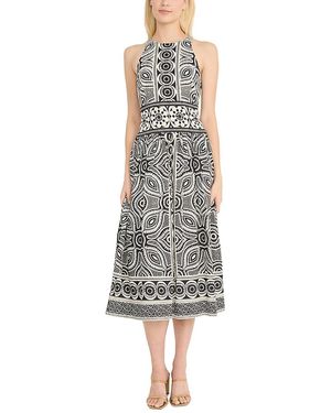 Donna Morgan Border Print Dress - Gray