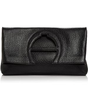 Etienne Aigner Bombe A Leather Clutch - Black