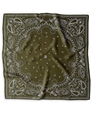 lescarf Paisley Silk Scarf - Blue