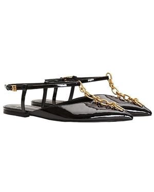 Balmain Sync Chain Sandals - White