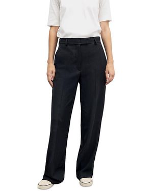 Gerard Darel Mimi Pinstriped Wide Leg Pants - Black