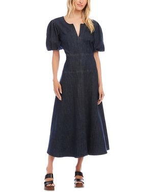 Karen Kane Short Sleeve Contrast Midi Dress in Black | Lyst Karen Kane Short Sleeve Contrast Midi Dress in Black | Lyst