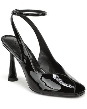 Sam Edelman Esme Patent Leather Peep Toe Heels - Black