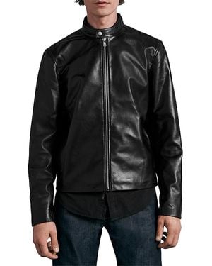 【美品】rag&bone ライダースジャケット ホースハイド スタンドカラー ダブルライダースジャケット FN-LJ