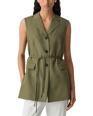 Theory Three Button Vest - Green
