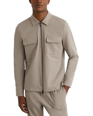 Reiss Technical Zip Through Pocket Jacket - Gray