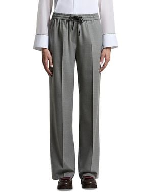 Peserico Wool Blend Flannel Straight Pants - Gray