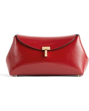 TOTEME Mini T-Lock Naplack Clutch - Red
