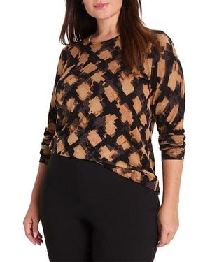 NIC+ZOE Glowy Check Jumper - Black