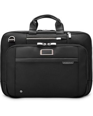Briggs & Riley Large Expandable Brief - Black