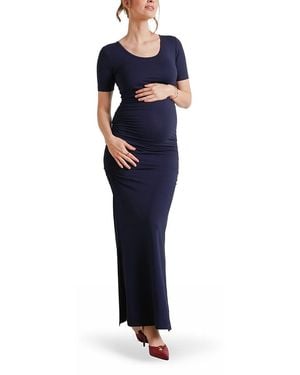 Nom Maternity Hugo Maxi Dress - Blue