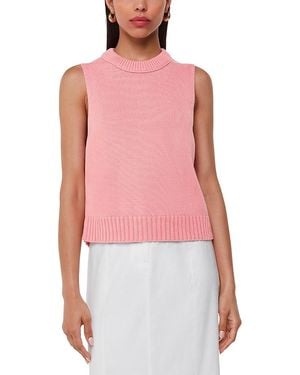 Whistles Indie Rib Detail Tank Top - Red