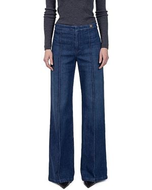 Callas Milano Charly Washed Denim Flare Pant - Blue
