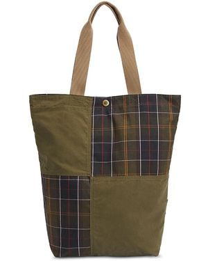 Barbour Transport Patchwork Tote Bag - Green