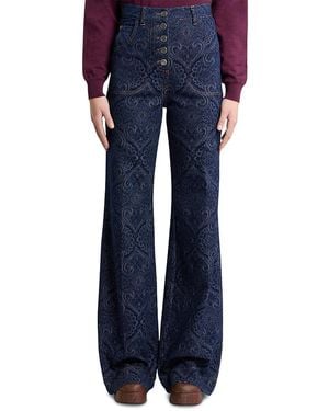 Etro Paisley Bootcut Jeans - Blue