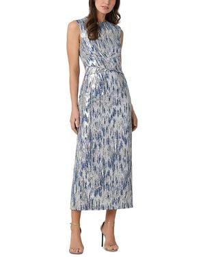 Shoshanna Ithaca Jacquard Alta Dress - Blue