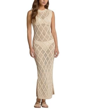 Elan Crochet Maxi Dress Swim Cover-Up - Natural