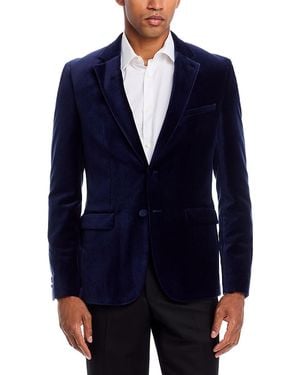 HUGO Arti Slim Fit Velvet Dinner Jacket - Blue