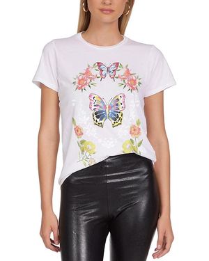 Lauren Moshi Croft Butterfly Love Tee - White