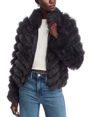 Love Token Reversible Faux Fur Jacket - Black
