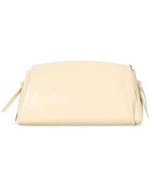 STAUD Maude Leather Convertible Clutch - Natural
