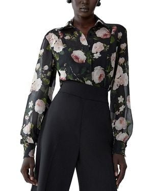 Carolina Herrera Isabella Silk Shirt - Black