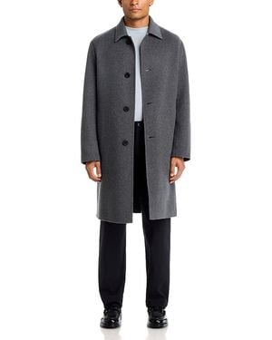 Theory Wool Blend Mac Coat - Gray